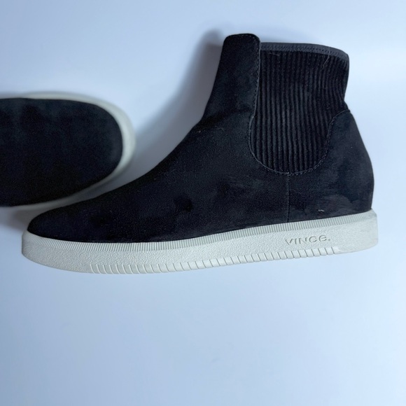 Vince black boots Women's 7.5 shoes Ilona Pull-On High-Top Sneakers - Picture 6 of 13